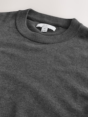 चारकोल खैरो - क्रू नेक - Regular Fit Cotton Rich Jumper - 6मध्ये 5 तस्बिर