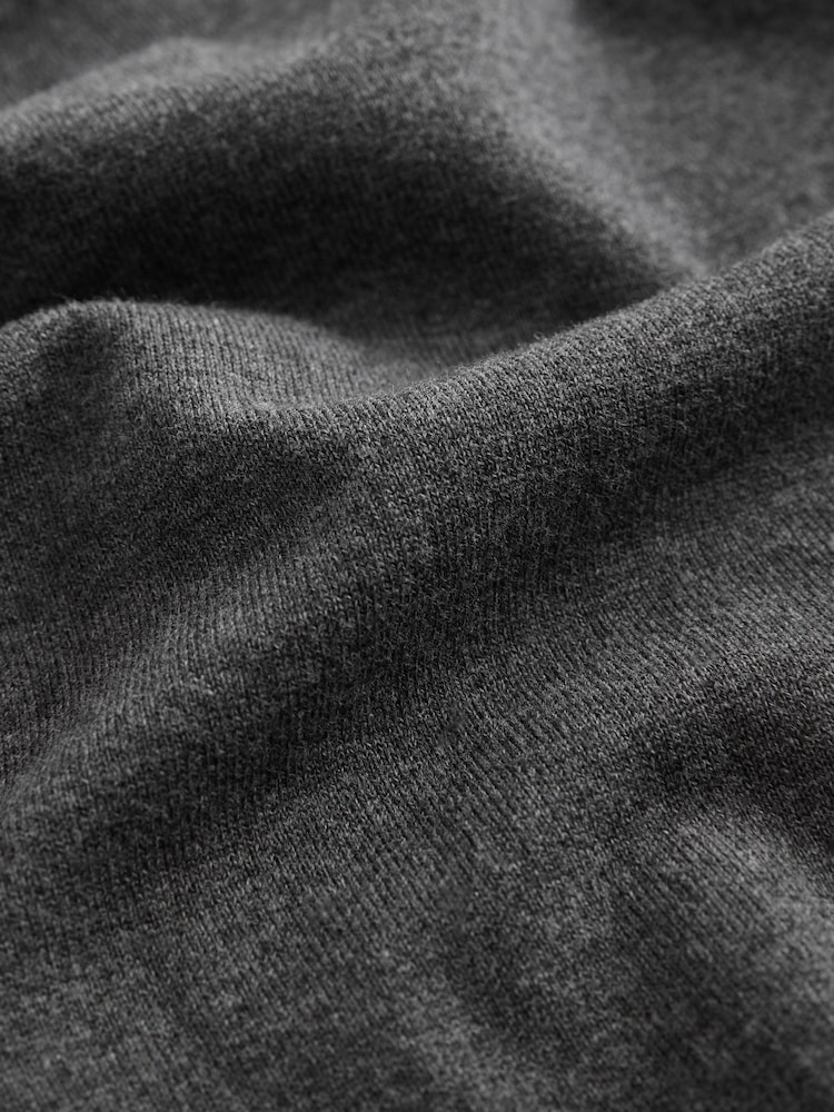 चारकोल खैरो - क्रू नेक - Regular Fit Cotton Rich Jumper - 6मध्ये 6 तस्बिर