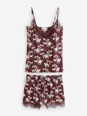 Daily by Desmond and Dempsey Jersey Viscose Lace Cami Shorts Set - Image 8 of 12