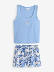 Daily by Desmond and Dempsey Cotton Viscose Blend Vest Shorts Set - 圖片 7，共 11