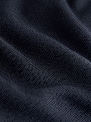 Navy Blue V-Neck Regular Fit Cotton Rich Jumper - Image 8 of 8