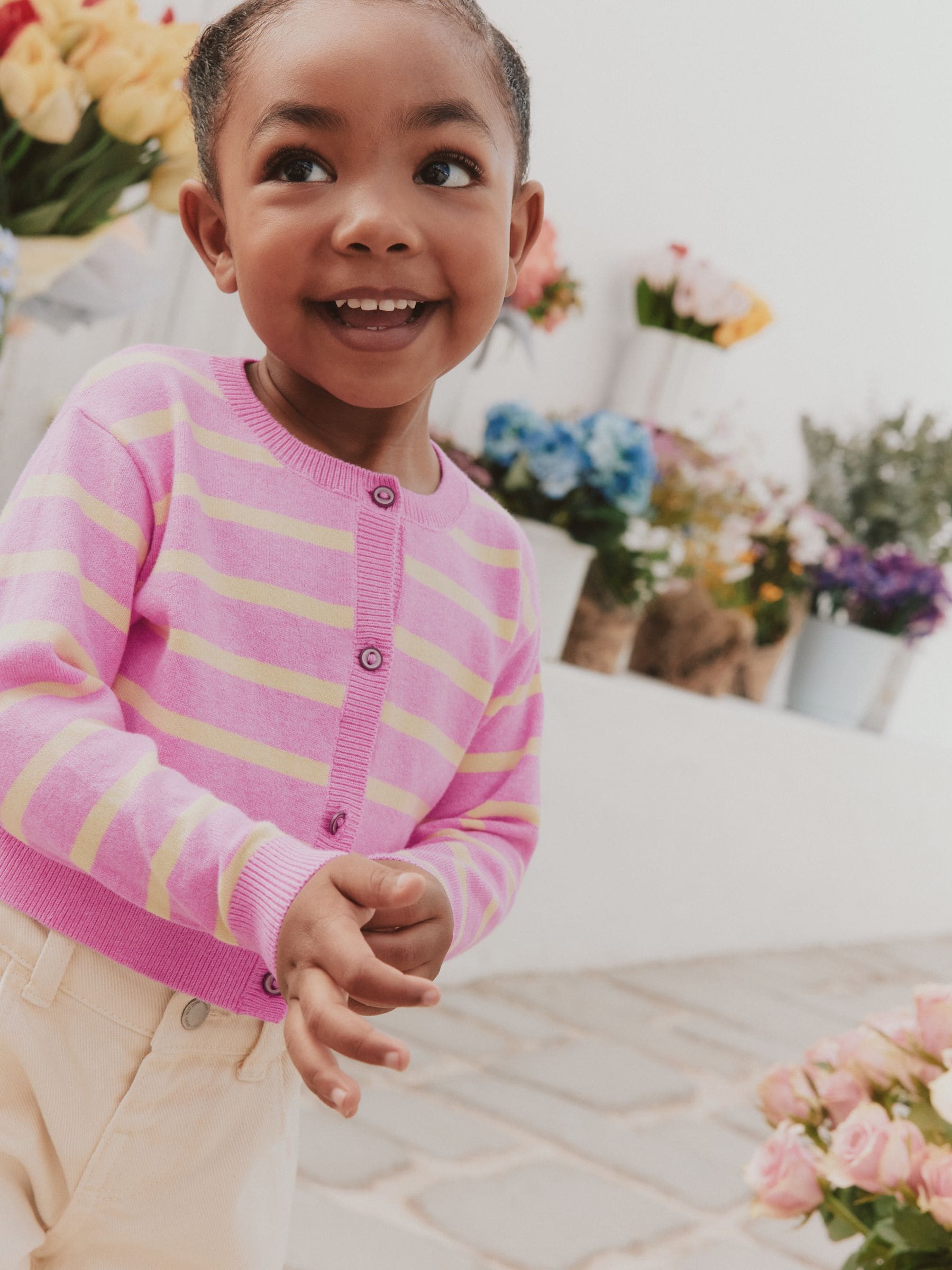 ほぷ11/7 SサイズLLL Stripe Cardigan Buy Pink and Yellow stripe Cardigan (3mths-10yrs) from Next USA