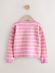 Pink and Yellow stripe Cardigan (3mths-10yrs) - Image 2 of 4