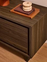MADE.COM Dark Walnut Effect Kaci 1 Drawer Wide Bedside Table - Image 3 of 6