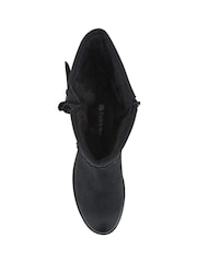 Pavers Black Buckle-Detailed Calf Length Boots - Image 4 of 5