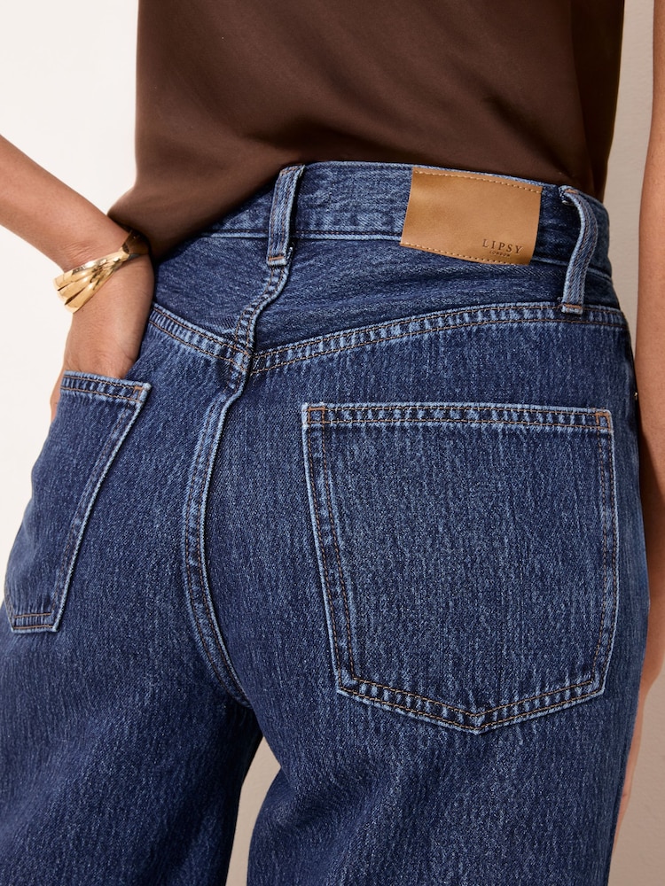 Lipsy Dark Wash Blue Low Curve Jeans - Image 2 of 5