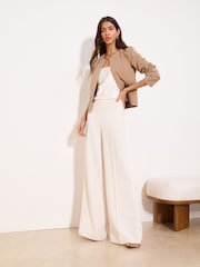 Lipsy Stone Cropped Collarless Blazer - Image 3 of 4