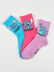 Brands In Blue Disney Stitch Poses Socks 6 Pack - Image 2 of 5