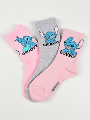 Brands In Blue Disney Stitch Poses Socks 6 Pack - Image 4 of 5