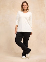 Evans White Evans V-Neck Slub T-Shirt - Image 2 of 5