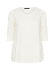 Evans White Evans V-Neck Slub T-Shirt - Image 5 of 5