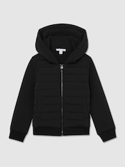 Reiss Taylor Hybrid Zip-Through Hooded Jacket - Imaginea 1 din 3