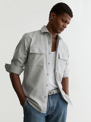 Reiss Soft Grey Jesse Suede Woven Belt - Image 2 of 5