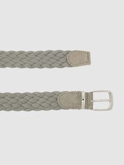 Reiss Soft Grey Jesse Suede Woven Belt - Image 3 of 5