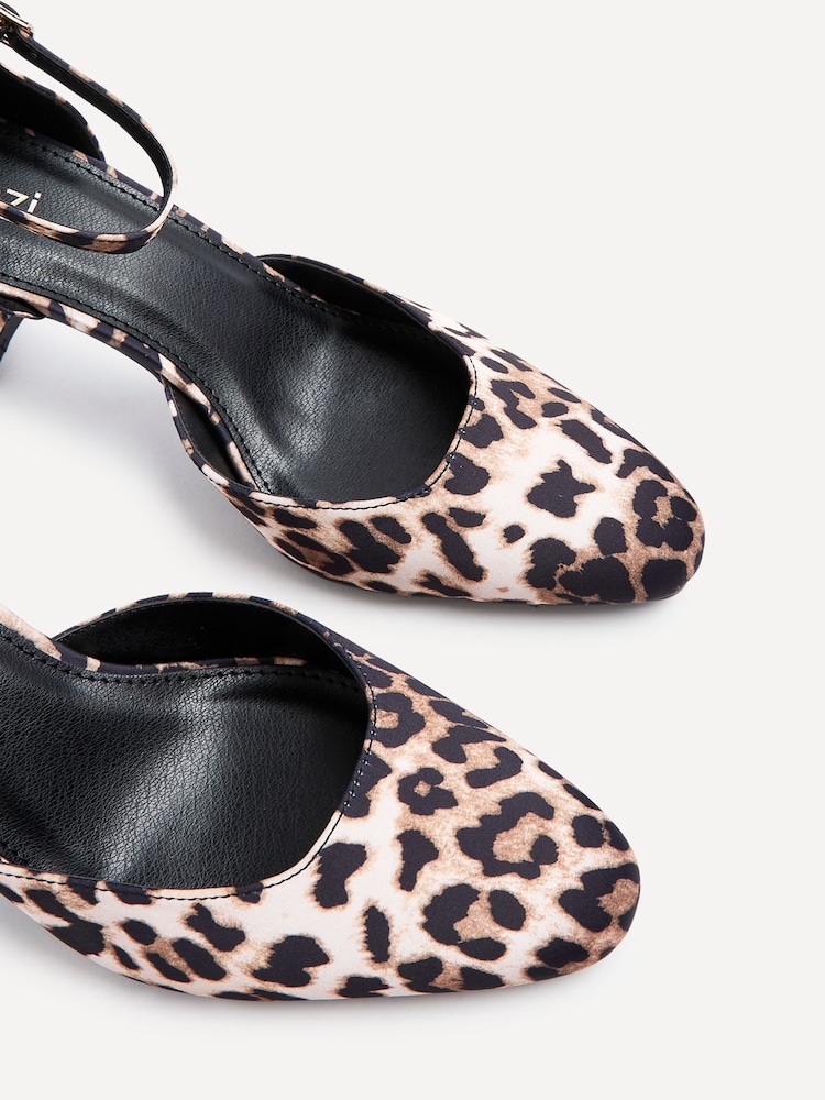 Linzi Animal Corinne Square Toe Closed Back Heels - Image 5 of 5 Linzi Animal Corinne Square Toe Closed Back Heels - Image 5 of 5