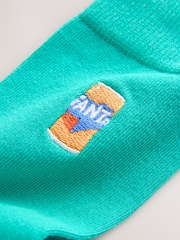 Orange/Yellow/Pink Fanta Embroidered Socks 4 Pack - Image 8 of 8