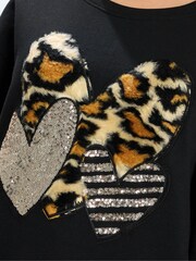Yours Curve Heart Detail Sweatshirt - صورة 4 من 5
