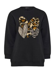 Yours Curve Heart Detail Sweatshirt - صورة 5 من 5