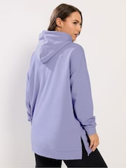 Yours Curve Purple Pocket Detail Hoodie - Image 3 of 5