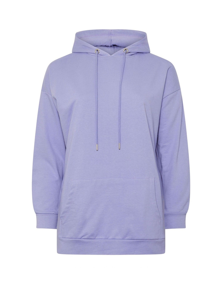 Yours Curve Purple Pocket Detail Hoodie - Image 5 of 5 Yours Curve Purple Pocket Detail Hoodie - Image 5 of 5