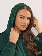 Yours Curve Green Pocket Detail Hoodie - Image 4 of 5