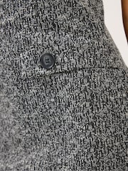 M&Co Grey Petite Jaquard Button Work Dress - Image 4 of 5