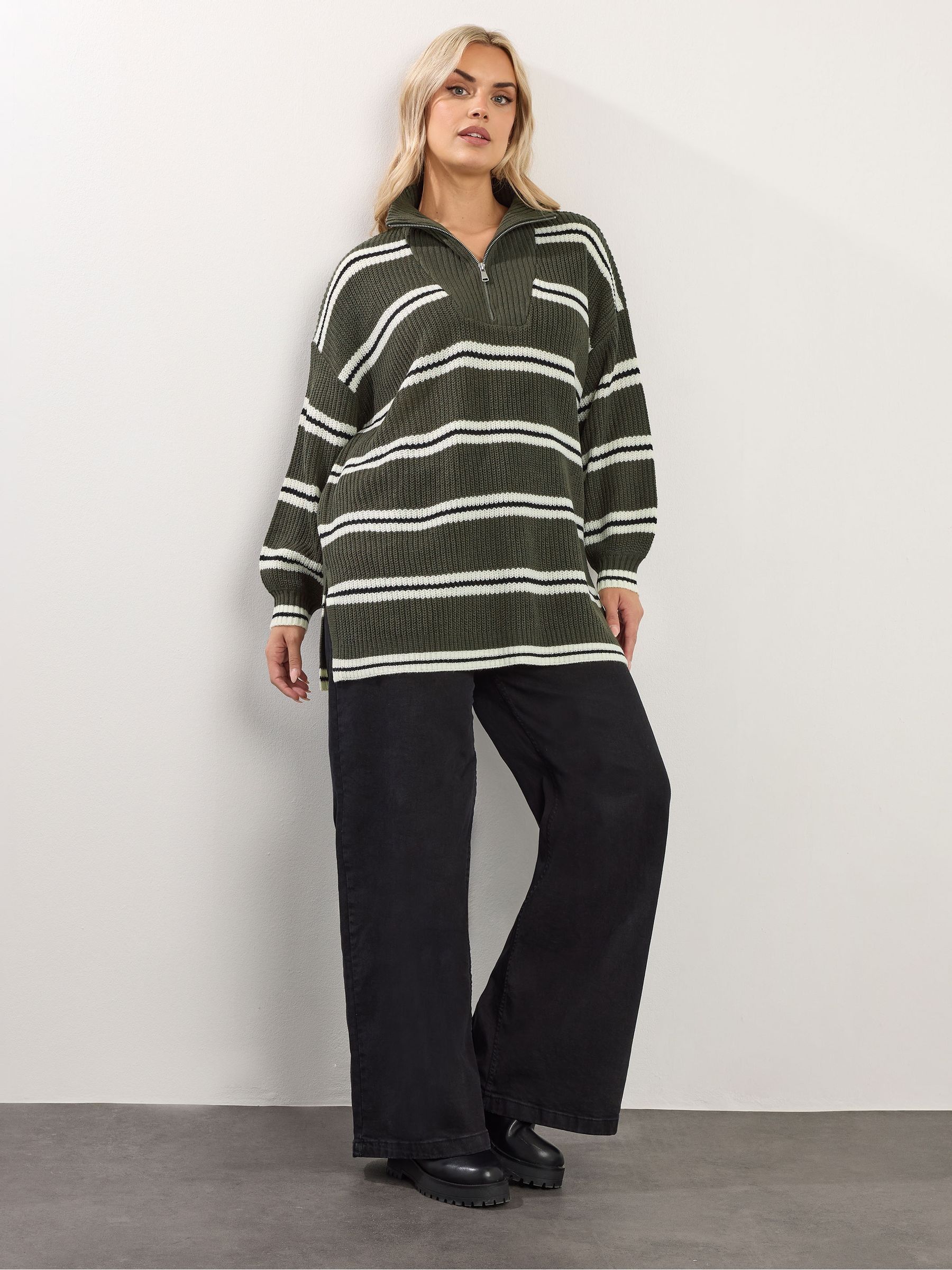 Buy Yours Curve Green Quarter Zip Jumper from Next Germany