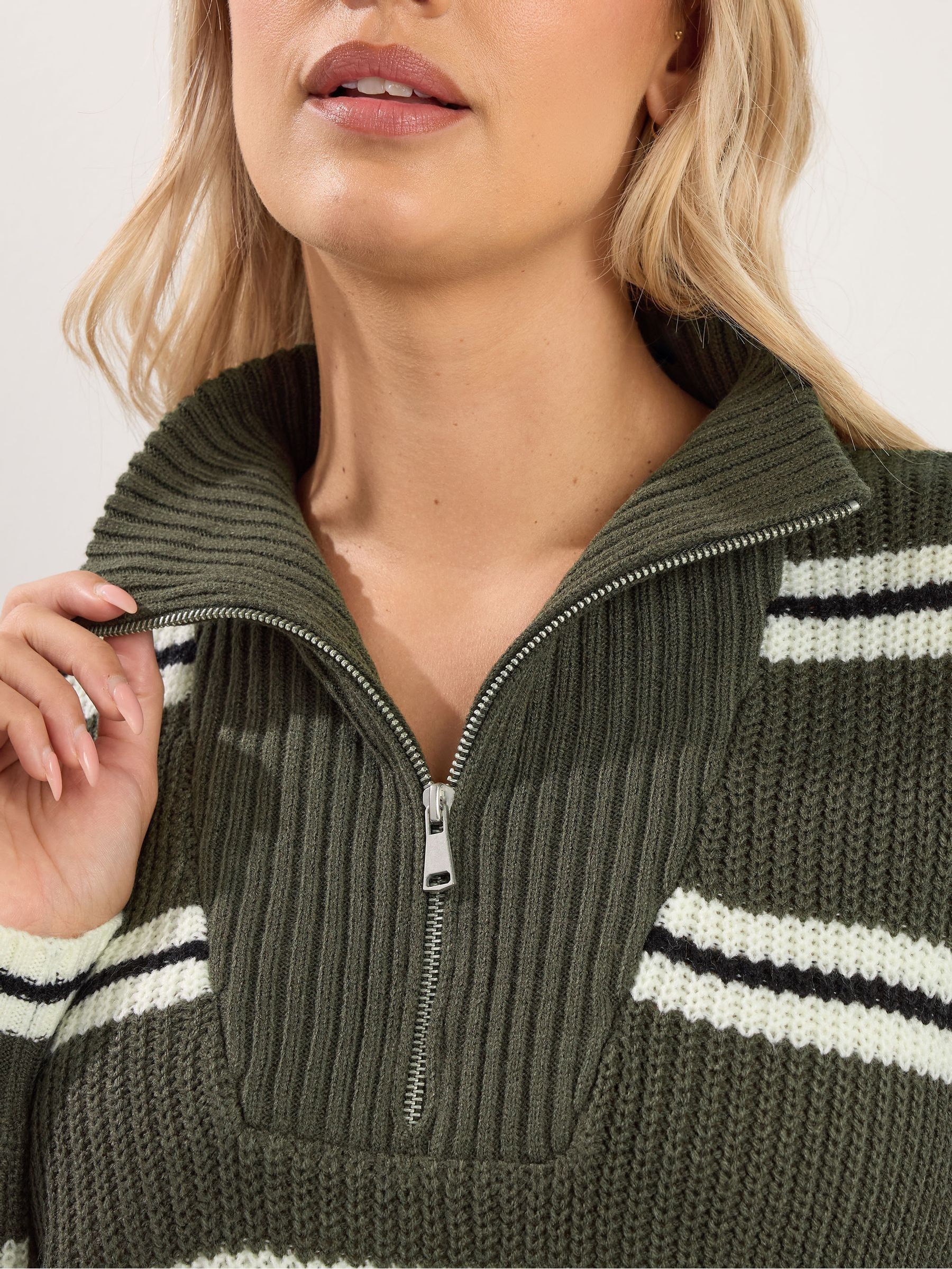 Buy Yours Curve Green Quarter Zip Jumper from Next Germany