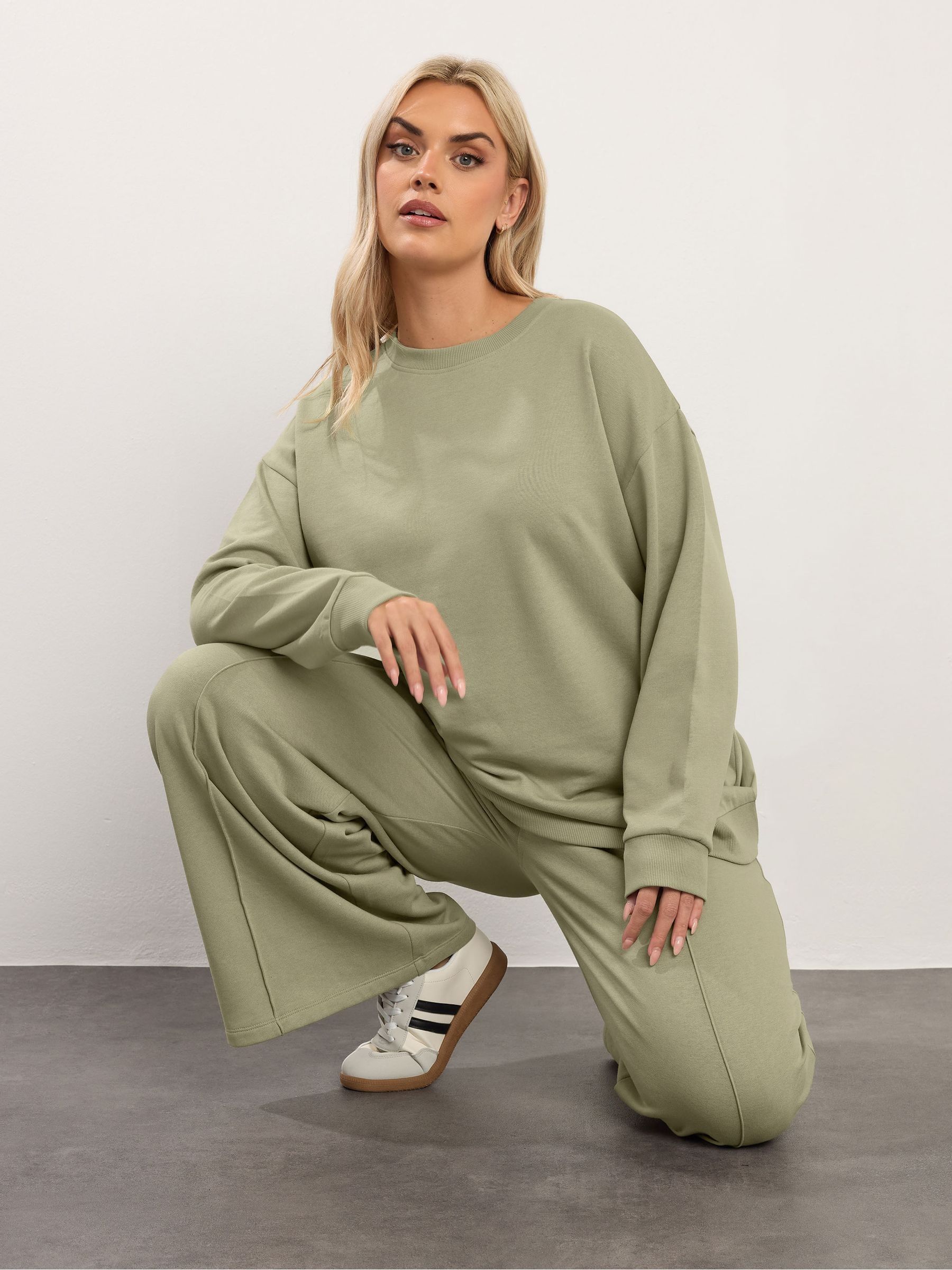 Yours Women's Light Green Crew Neck Sweatshirt In | : 22/24 - Image 7