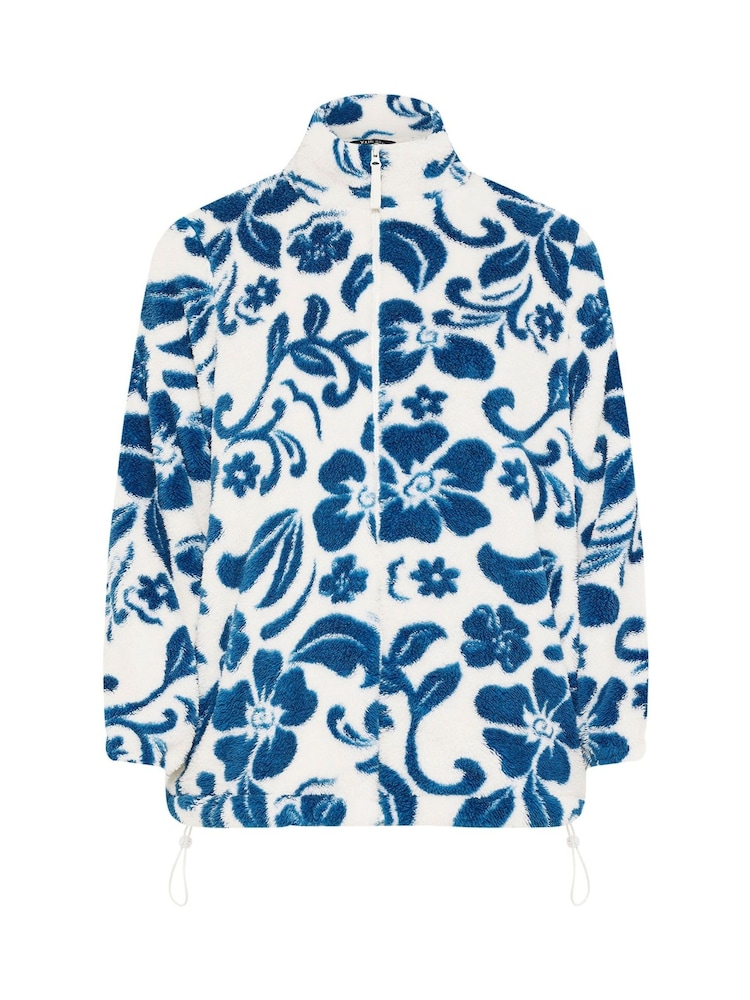 Yours Curve Blue Sherpa Borg Fleece - Image 6 of 6 Yours Curve Blue Sherpa Borg Fleece - Image 6 of 6