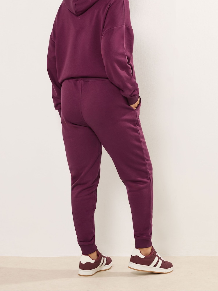 Yours Curve Red Tie Cuffed Joggers - Image 2 of 5 Yours Curve Red Tie Cuffed Joggers - Image 2 of 5