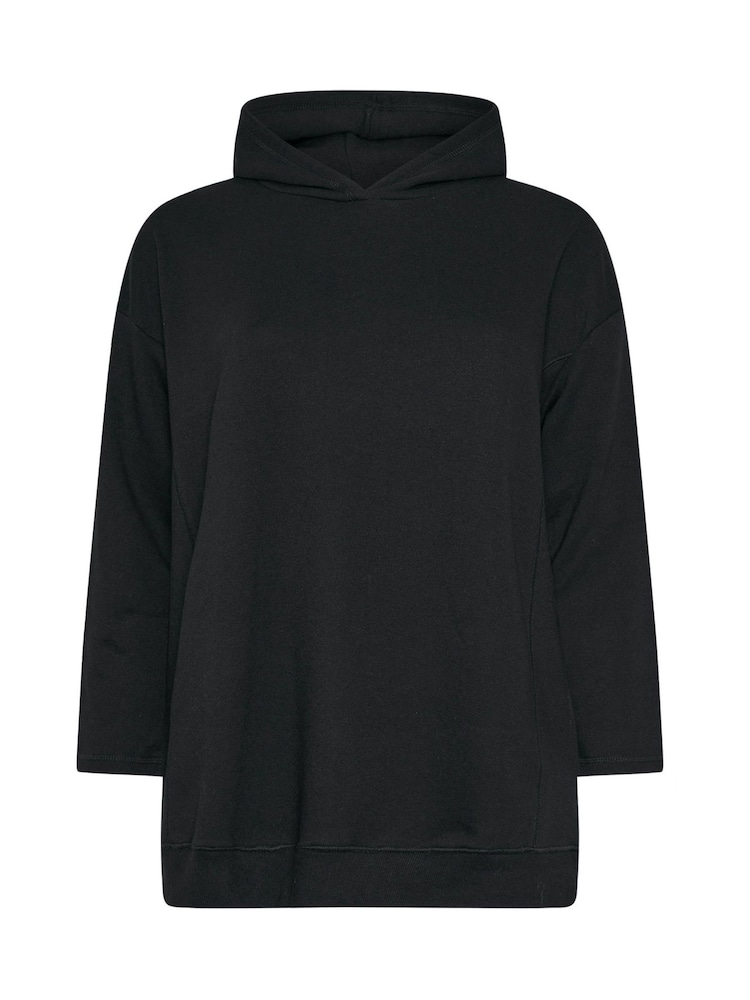 Yours Curve Black Seamed Detail Hoodie - Image 6 of 6 Yours Curve Black Seamed Detail Hoodie - Image 6 of 6