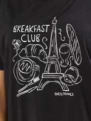 Long Tall Sally Black Short Sleeve Wide Leg Pyjamas Set - Image 4 of 5