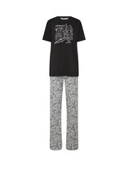 Long Tall Sally Black Short Sleeve Wide Leg Pyjamas Set - Image 5 of 5