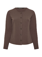 Yours Curve Brown Limited Button Down Long Sleeve Top - Image 5 of 5