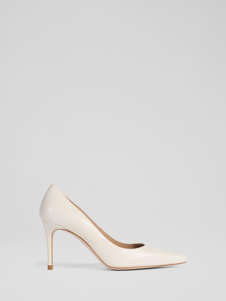 LK Bennett Natural New Leather Pointed Courts - Image 1 of 4