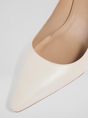 LK Bennett Natural New Leather Pointed Courts - Image 4 of 4