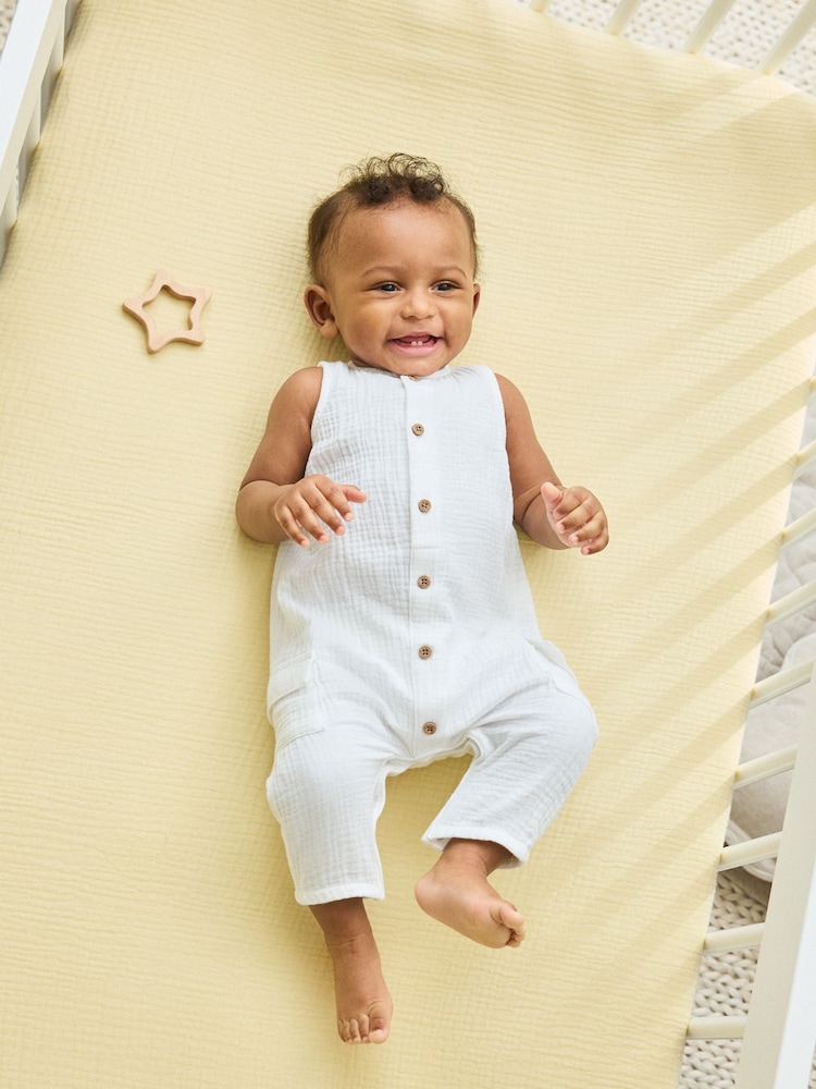 White Woven Baby Jumpsuit (0mths-2yrs) - Image 1 of 12