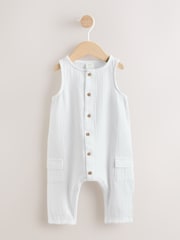 White Woven Baby Jumpsuit (0mths-2yrs) - Image 5 of 12