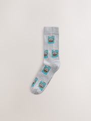 Blue Beans - Heinz Novelty Pattern Socks 2 Pack - 圖片 3，共 5