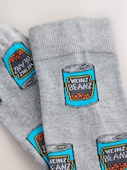 Blue Beans - Heinz Novelty Pattern Socks 2 Pack - 圖片 5，共 5