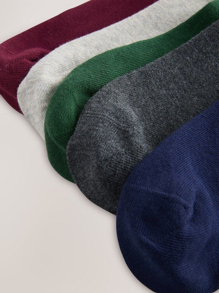 Blue/Red/Green Argyle Pattern Socks 5 Pack - Image 8 of 8