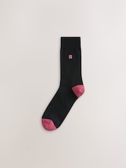 Black Blue/Green/Pink N Logo Heel Socks 5 Pack - Image 2 of 8