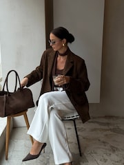 Tony Bianco Brown Sicily Vintage Backless Pointed Toe Heel Shoes - Image 4 of 8