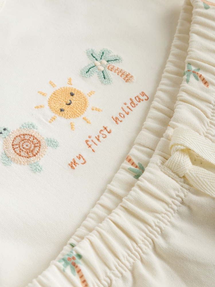 Cream My First Holiday - Top and Short Baby Set (0-18mths) - Imagen 10 de 10