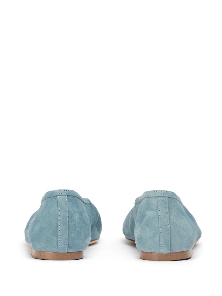 Tony Bianco Blue Denim Suede Ballet Shoes - Image 4 of 4
