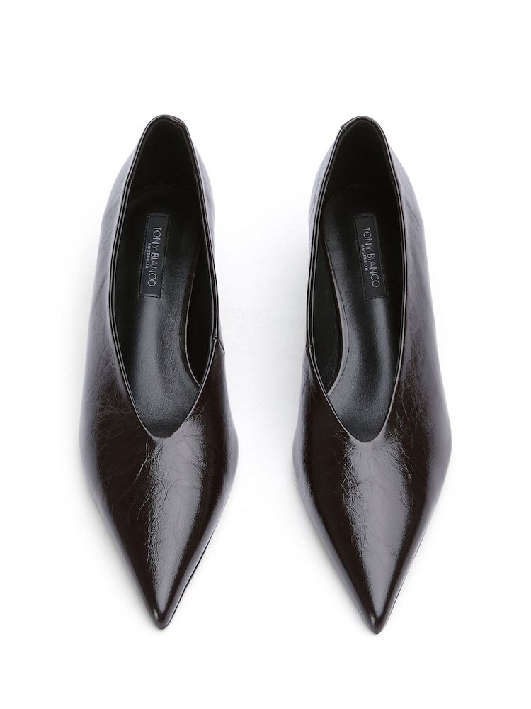 Tony Bianco Brown Cherry Espresso Suede Kitten Heel Shoes - Image 2 of 4 Tony Bianco Brown Cherry Espresso Suede Kitten Heel Shoes - Image 2 of 4