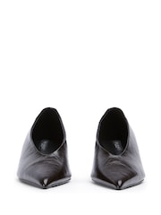 Tony Bianco Brown Cherry Espresso Suede Kitten Heel Shoes - Image 3 of 4