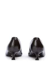 Tony Bianco Brown Cherry Espresso Suede Kitten Heel Shoes - Image 4 of 4