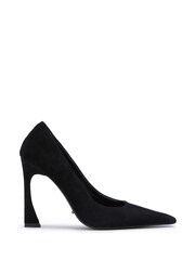 Tony Bianco Black Swish Suede Pointed Toe Court Heels - Image 1 of 4